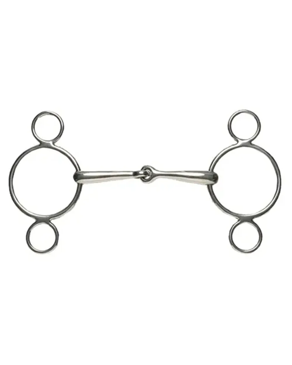 Korsteel Stainless Steel Jointed 2 Ring Dutch Gag Bit