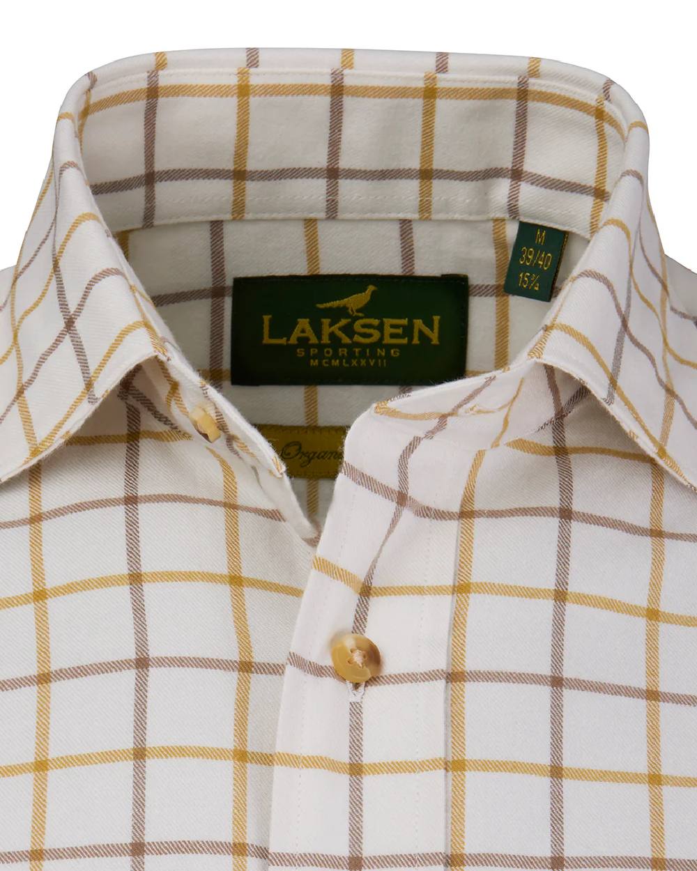 Laksen Mens Edgar Brushed Organic Cotton Shirt - Image 2