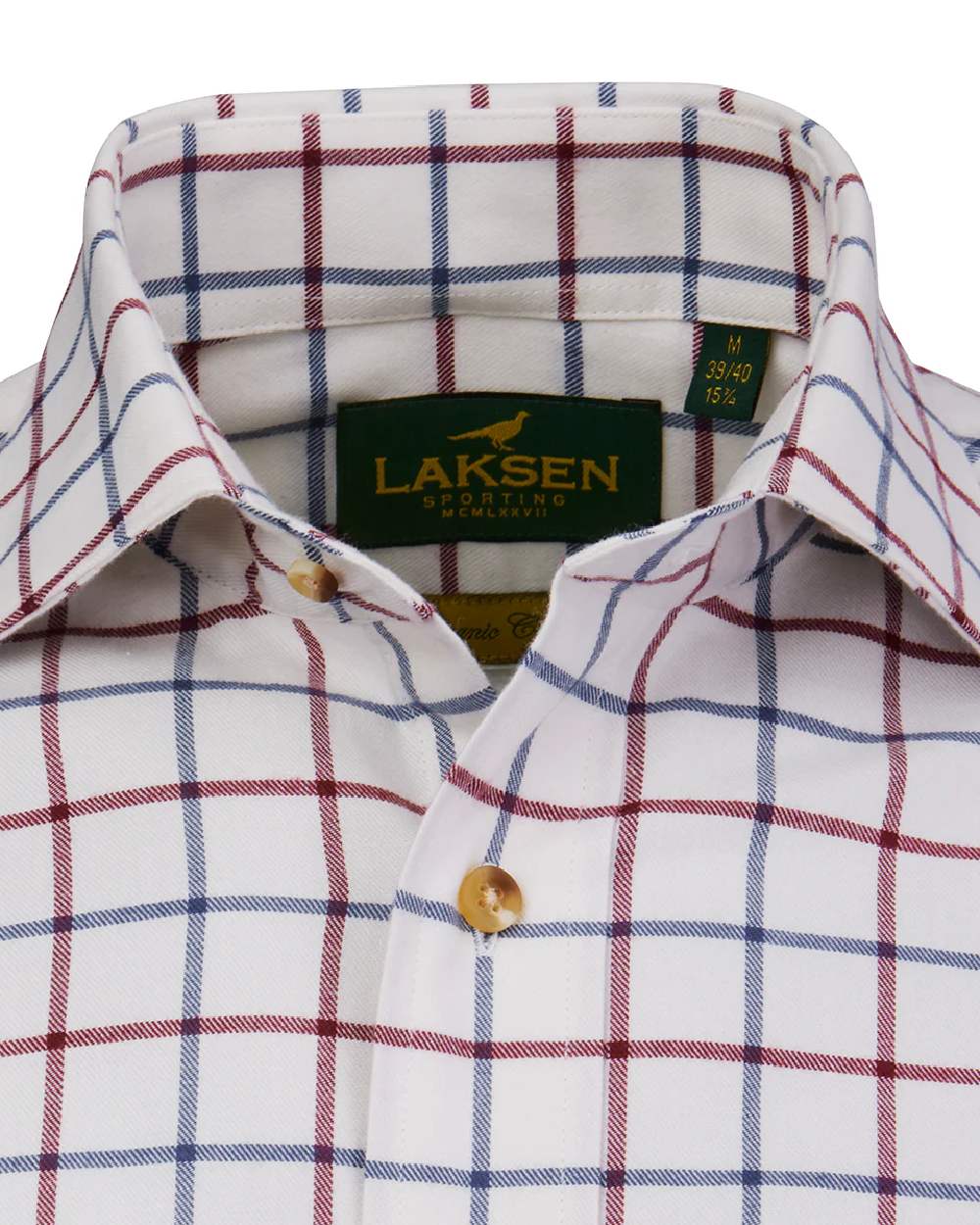 Laksen Mens Gable Brushed Organic Cotton Shirt - Image 2