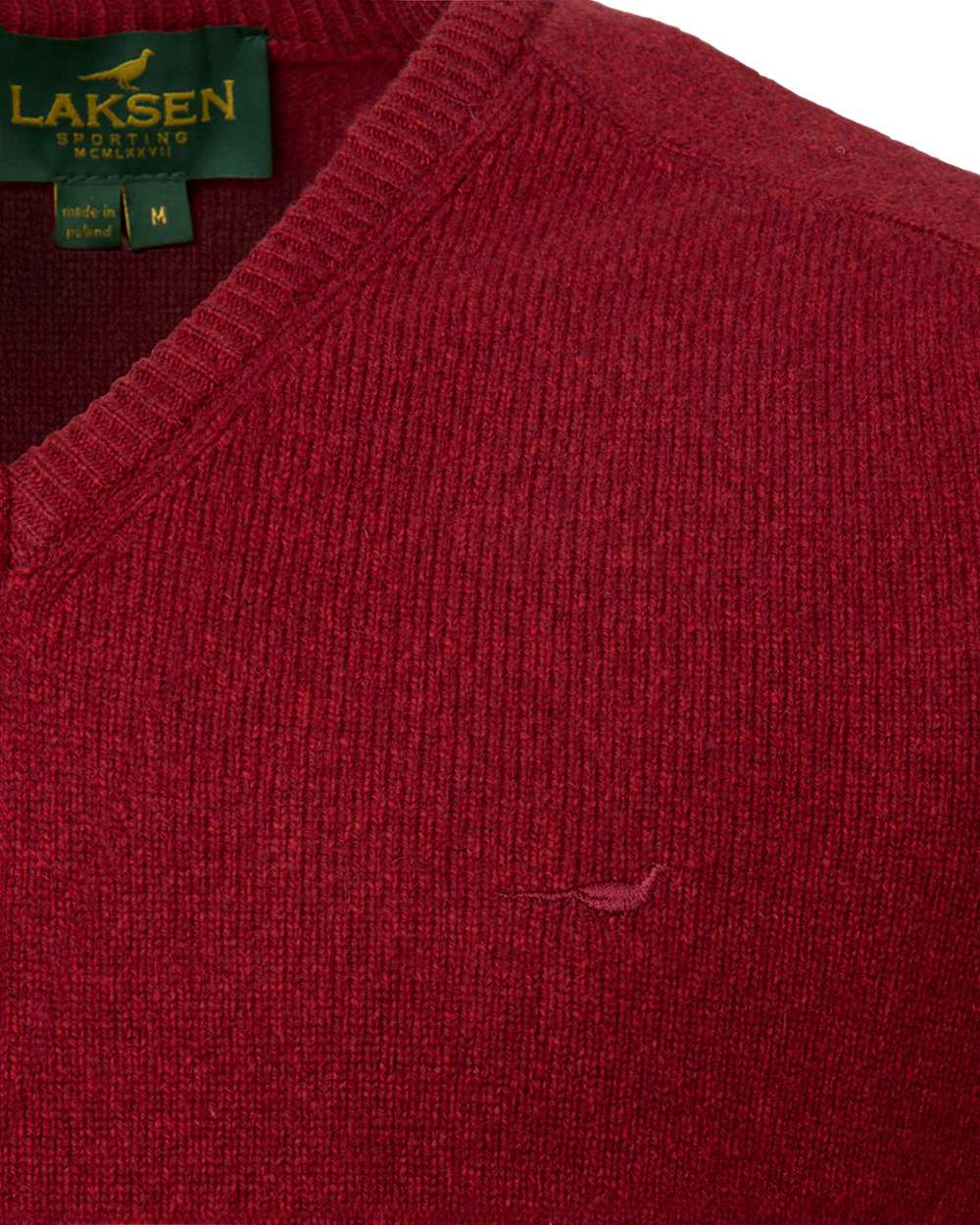 Laksen Mens Trent V-Neck Lambswool Sweater - Image 10