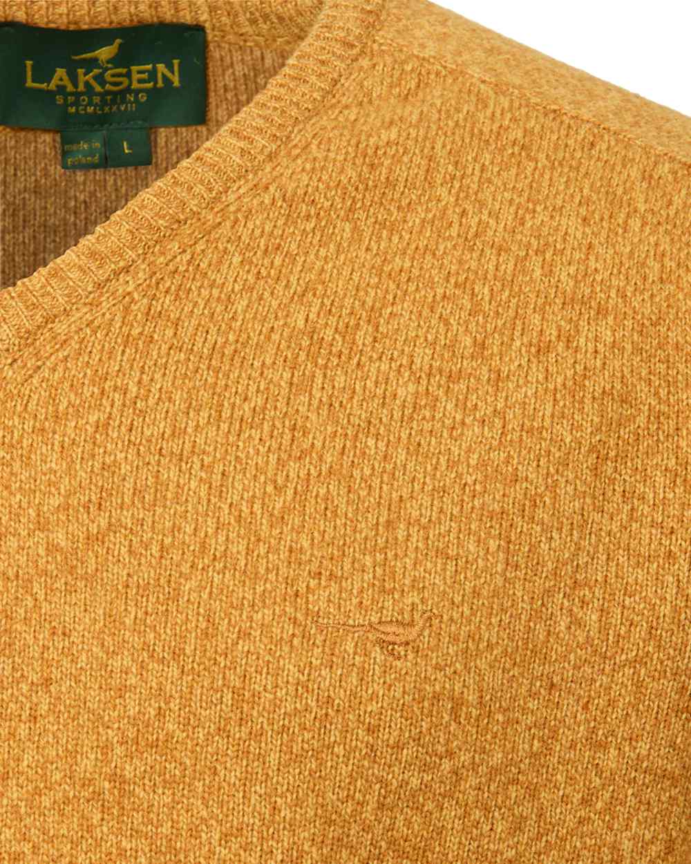 Laksen Mens Trent V-Neck Lambswool Sweater - Image 6