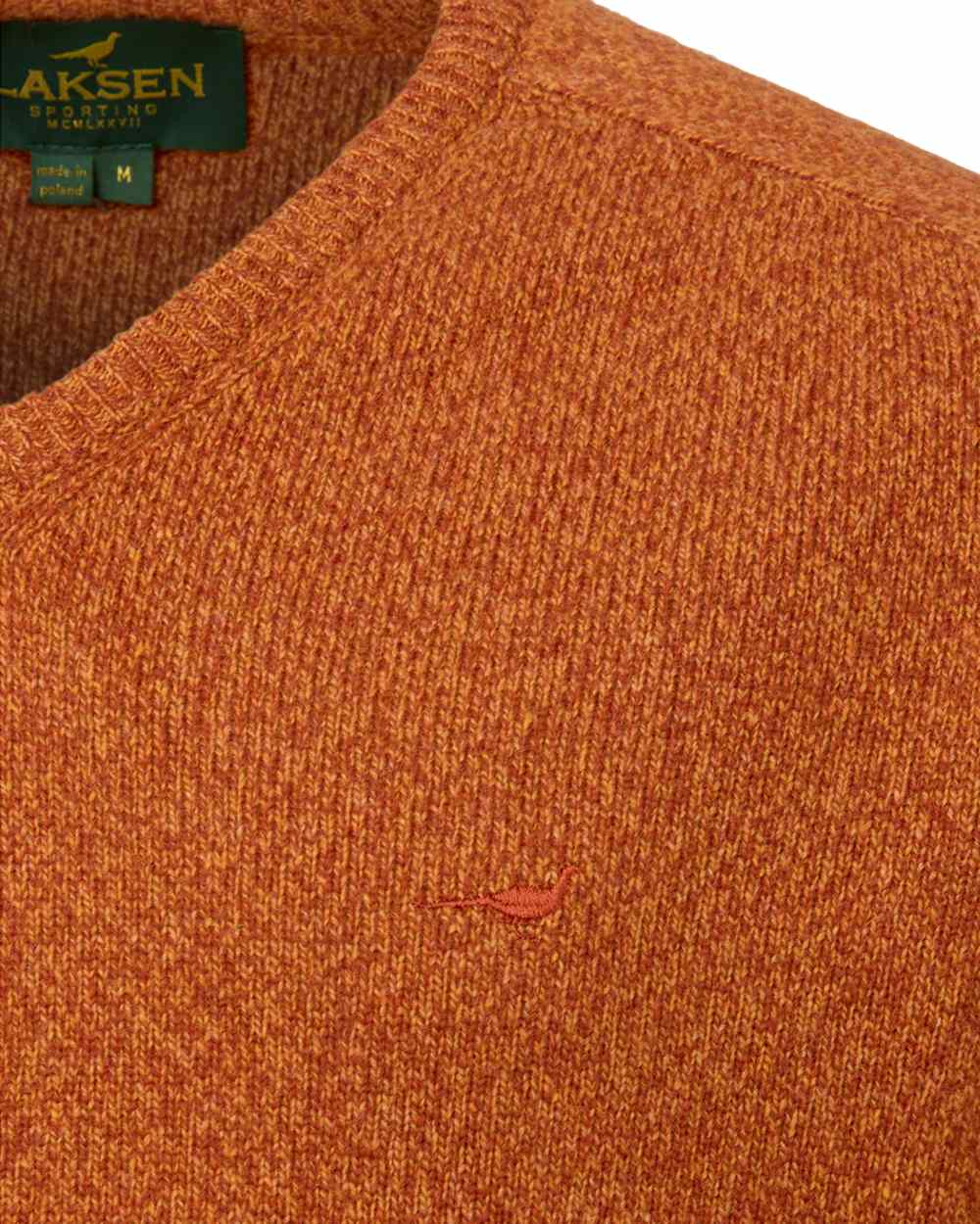Laksen Mens Trent V-Neck Lambswool Sweater - Image 8