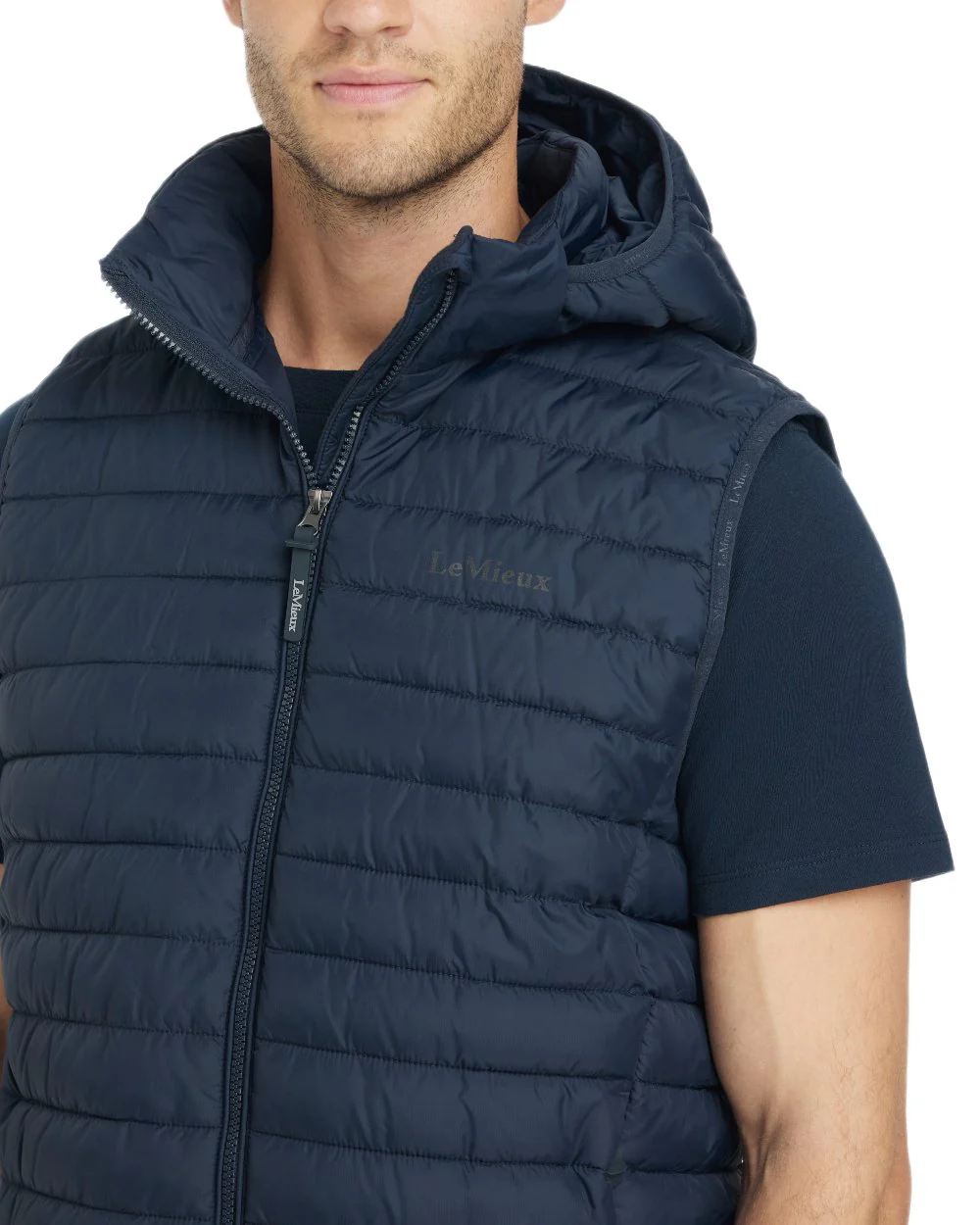 LeMieux Mens Hooded Puffer Gilet - Image 5