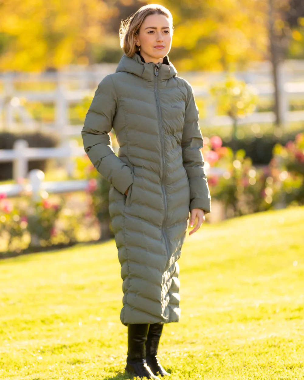 LeMieux Womens Hayley Water Resistant Longline Puffer Coat - Image 10