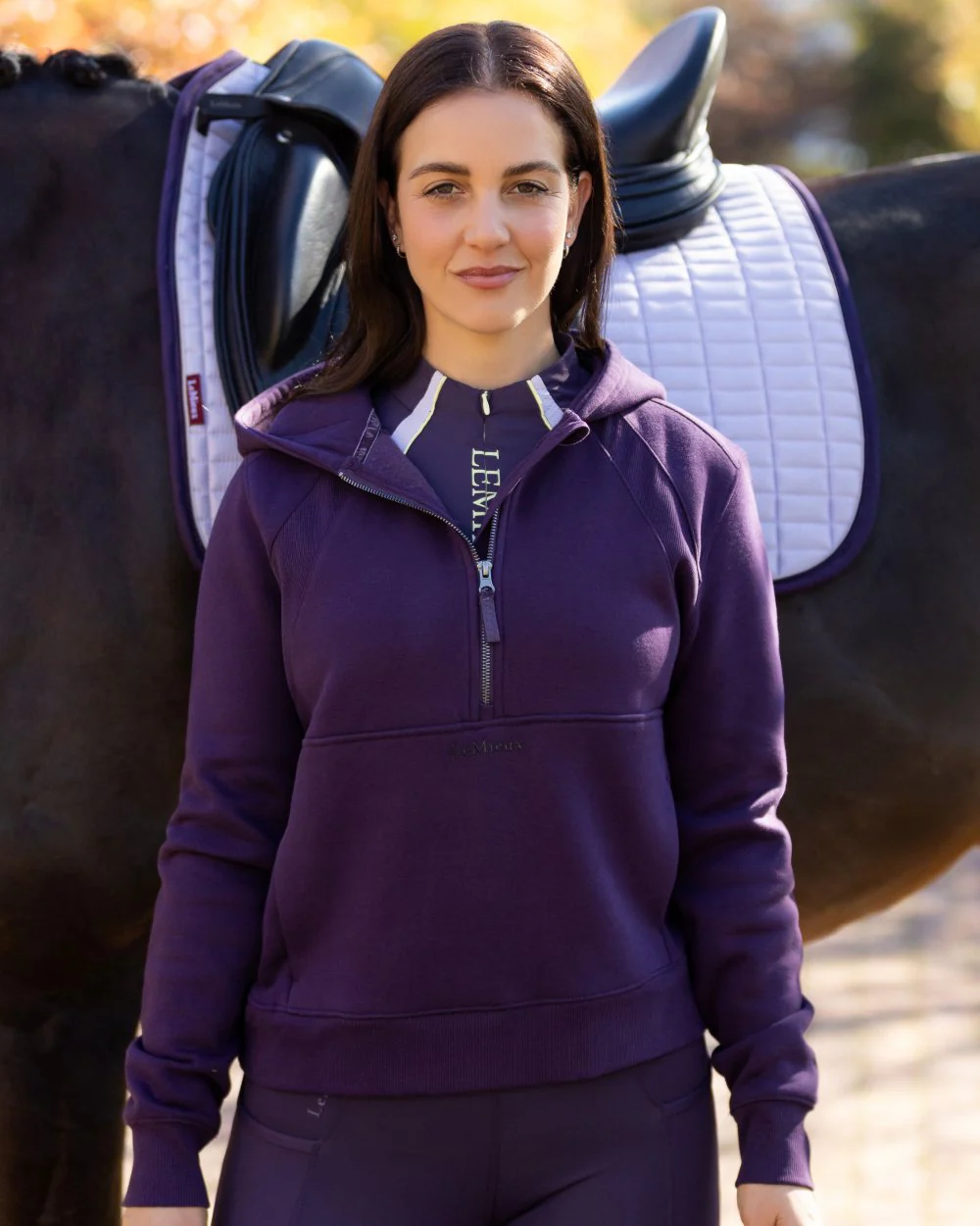 LeMieux Womens Henrietta Half Zip Hoodie - Image 10