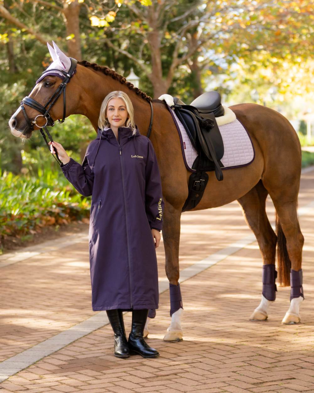 LeMieux Womens HydroShield Robe Long Coat - Image 5