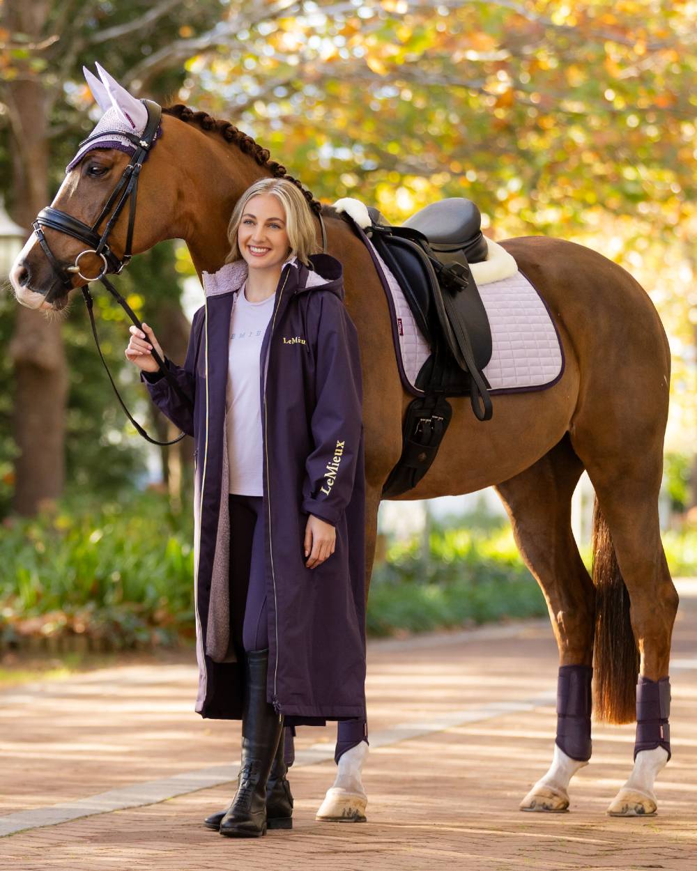LeMieux Womens HydroShield Robe Long Coat - Image 7