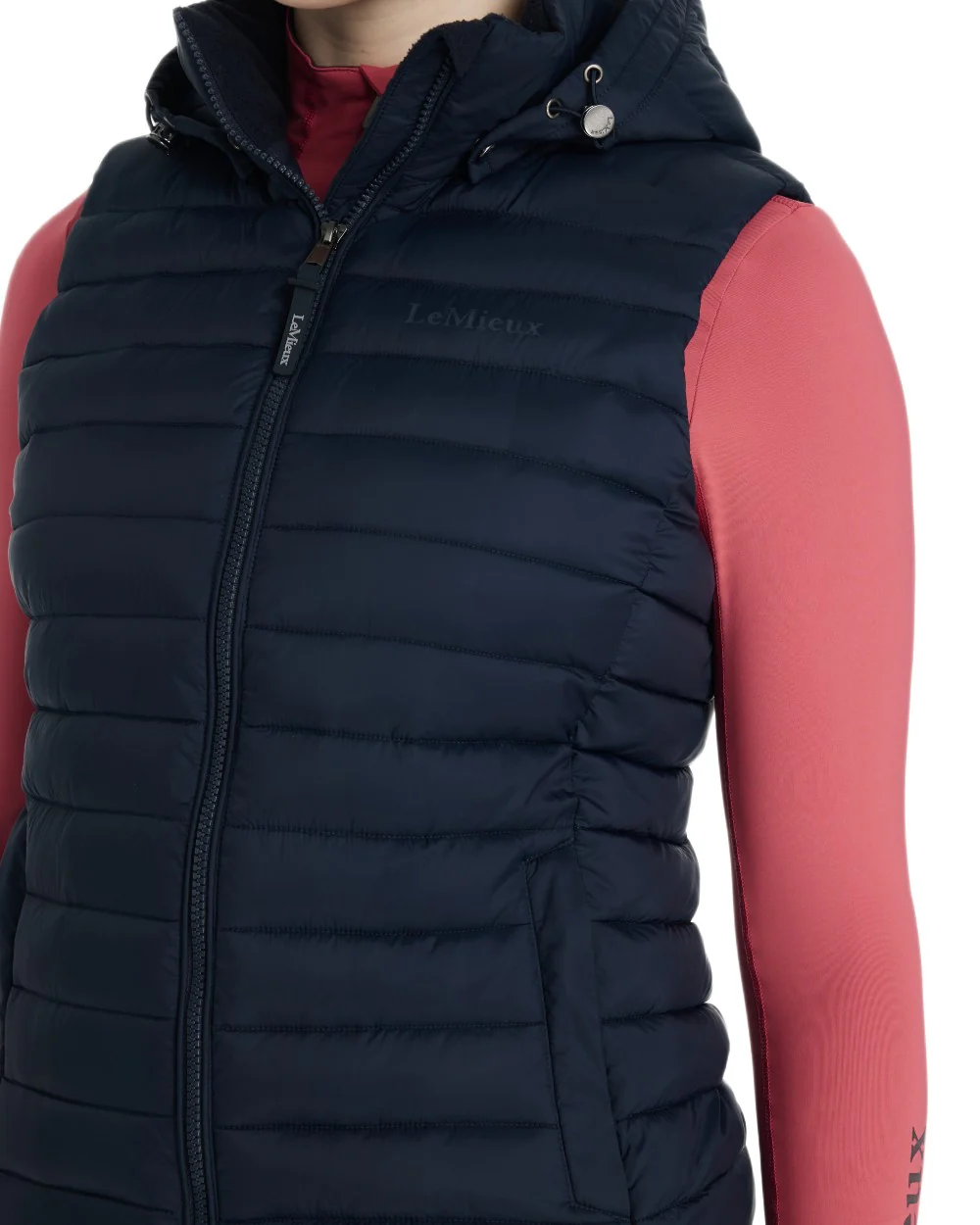 LeMieux Womens Rose Hooded Puffer Gilet - Image 15