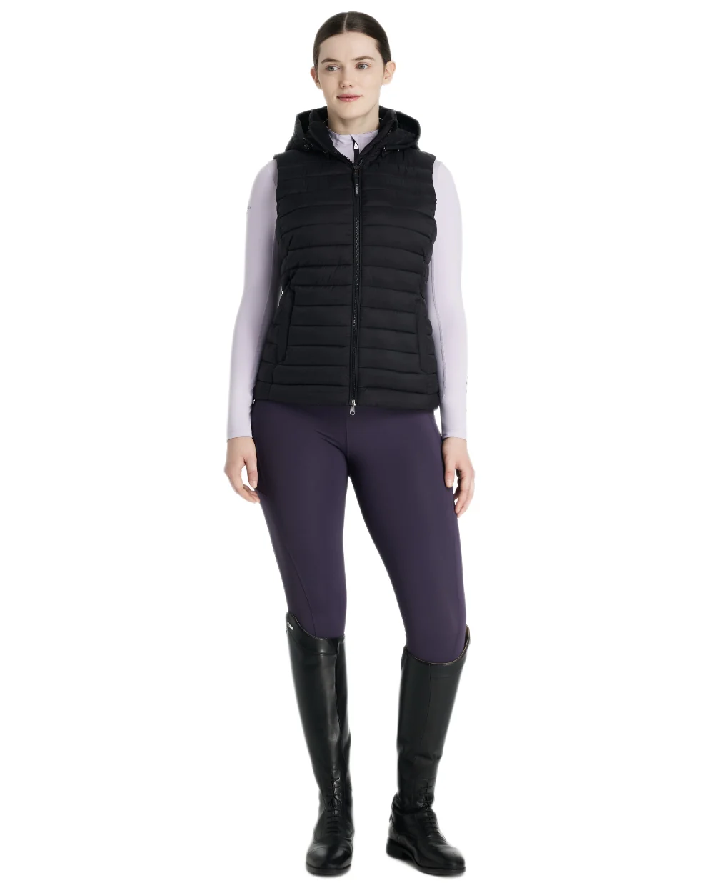 LeMieux Womens Rose Hooded Puffer Gilet - Image 6