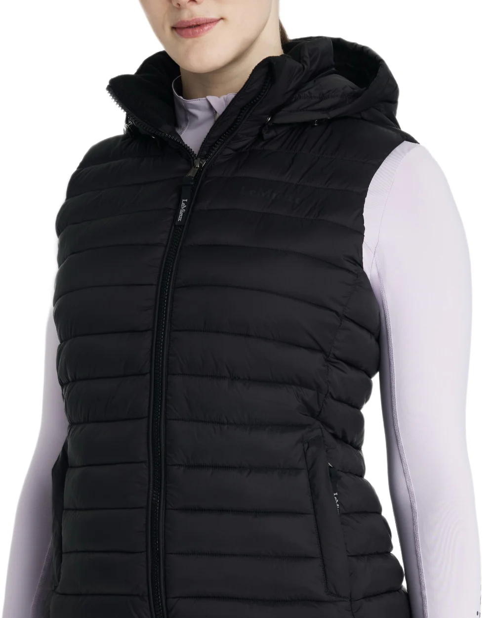 LeMieux Womens Rose Hooded Puffer Gilet - Image 8