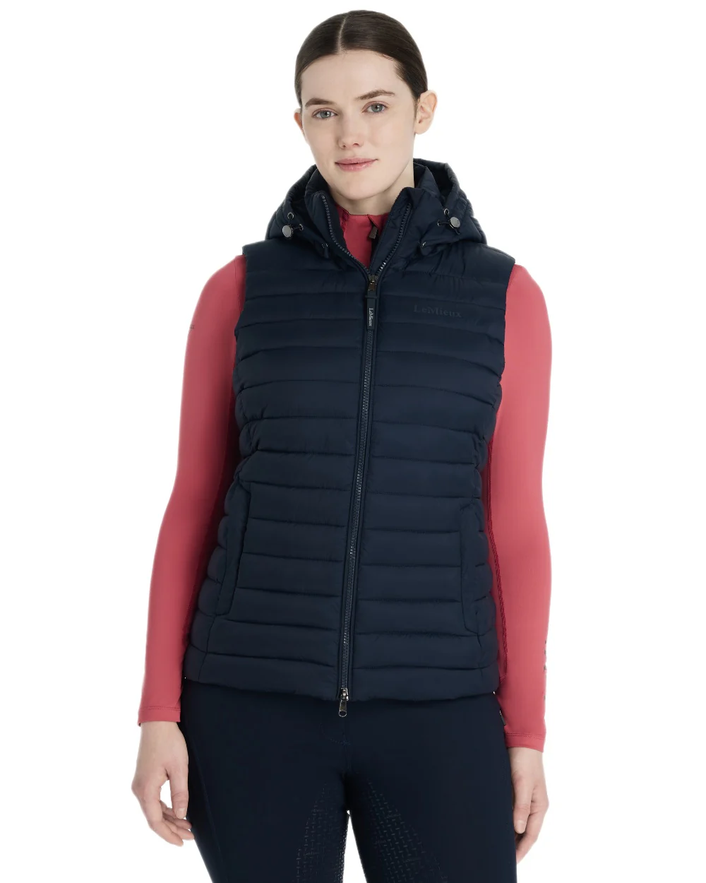LeMieux Womens Rose Hooded Puffer Gilet - Image 9