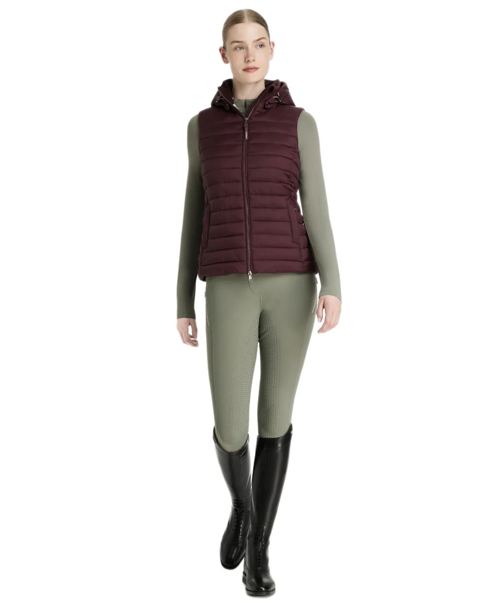 LeMieux Womens Rose Hooded Puffer Gilet Clearance - Image 5