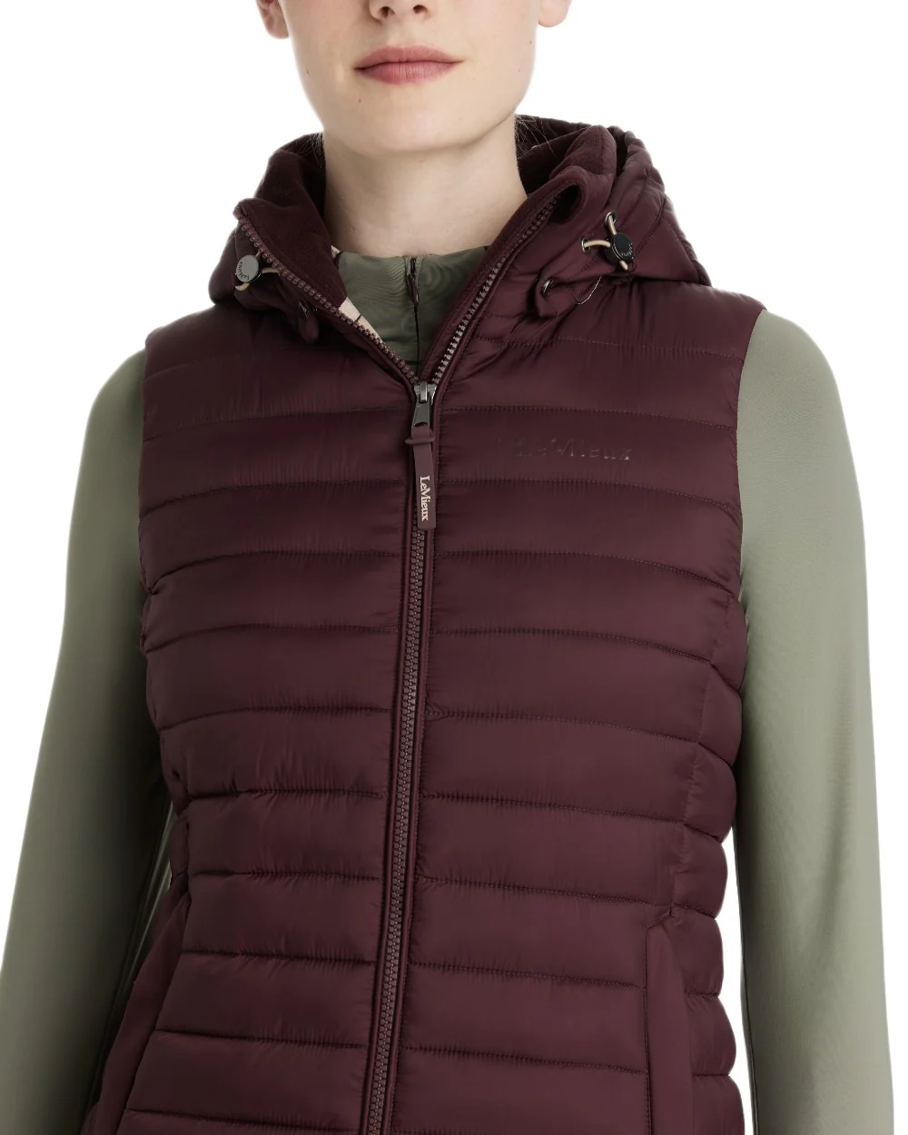 LeMieux Womens Rose Hooded Puffer Gilet Clearance - Image 7