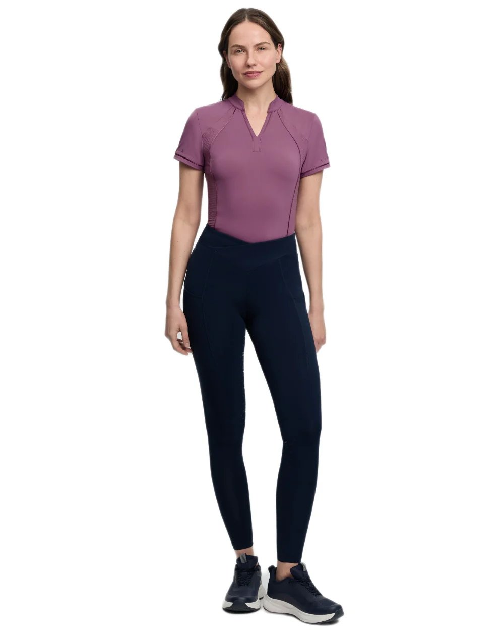 LeMieux Womens Simone Cross Over Half Seat Pull On Breeches - Image 11