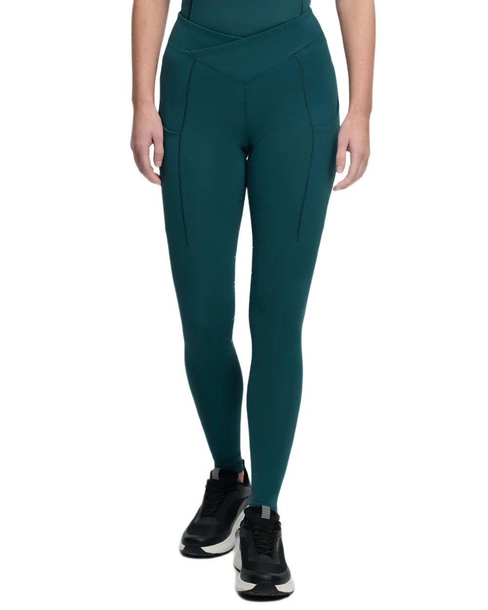 LeMieux Womens Simone Cross Over Half Seat Pull On Breeches - Image 3