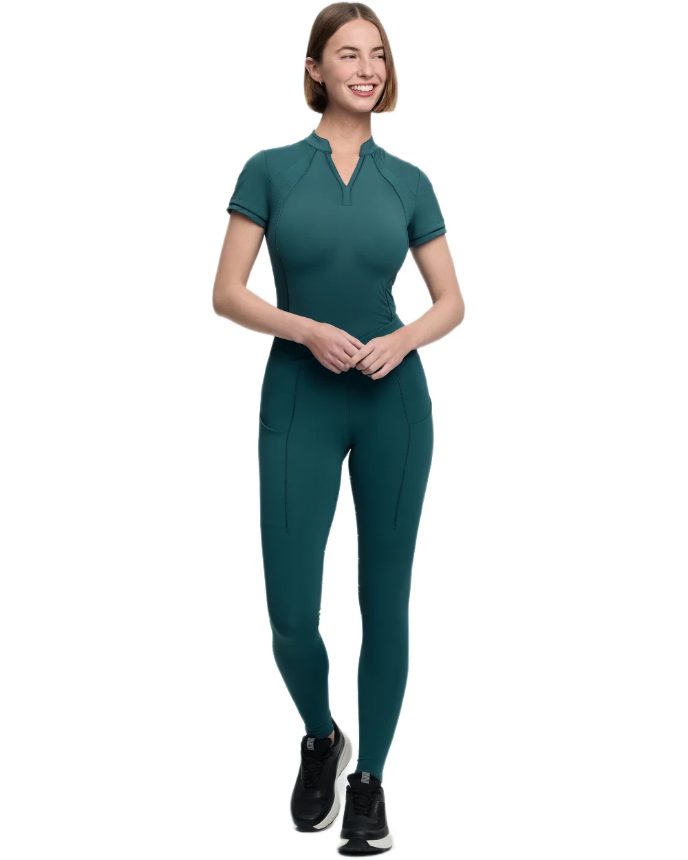 LeMieux Womens Simone Cross Over Half Seat Pull On Breeches - Image 6