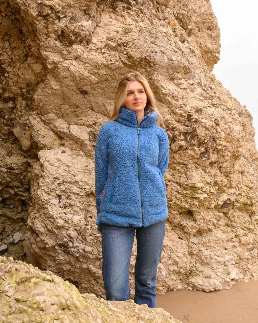 Lighthouse Ladies Seashell Full Zip Sherpa Fleece - Image 3