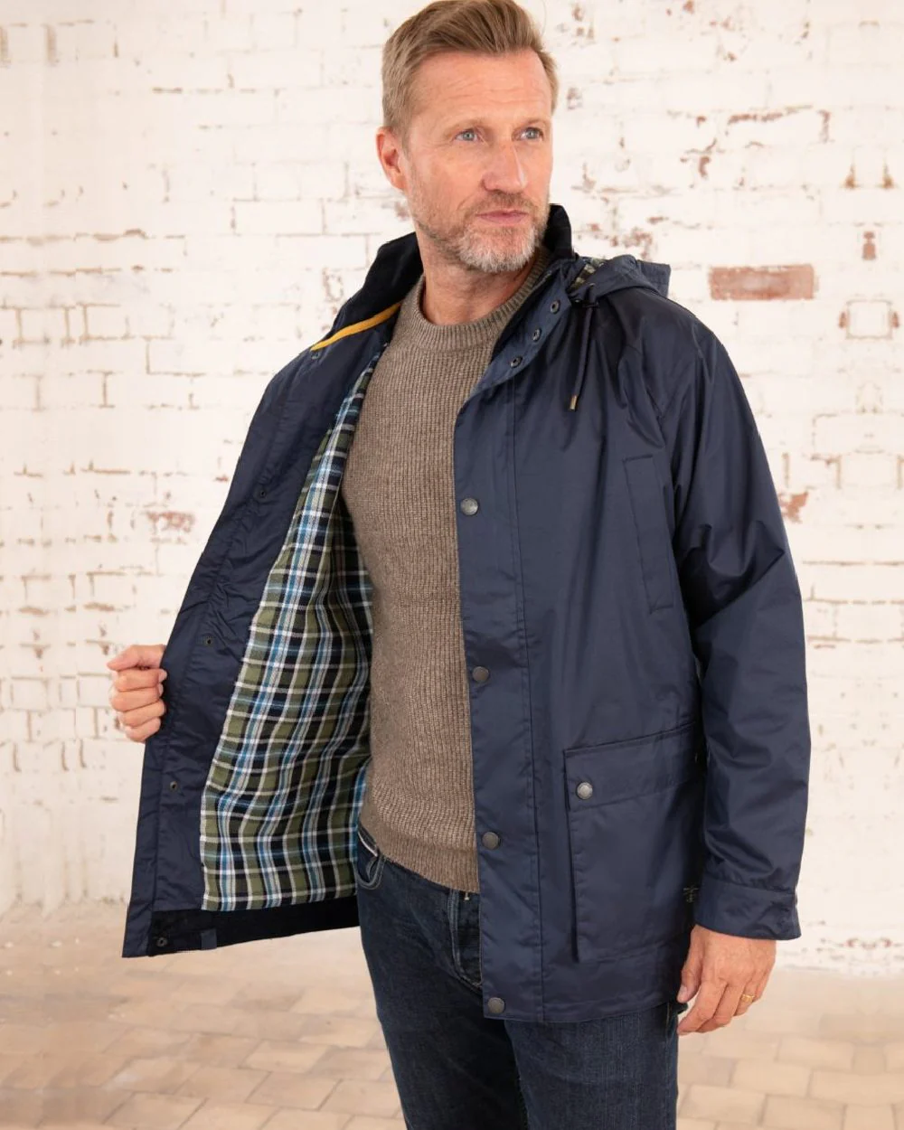 Lighthouse Mens Oxford Raincoat - Image 2