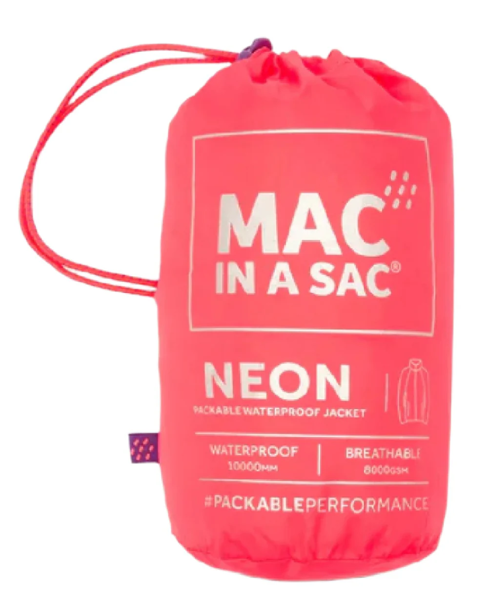 Mac In A Sac Origin Neon Packable Waterproof Jacket - Image 3