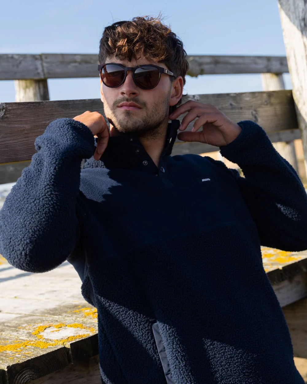 Musto Mens Cover Deep Pile Fleece Pullover - Image 3