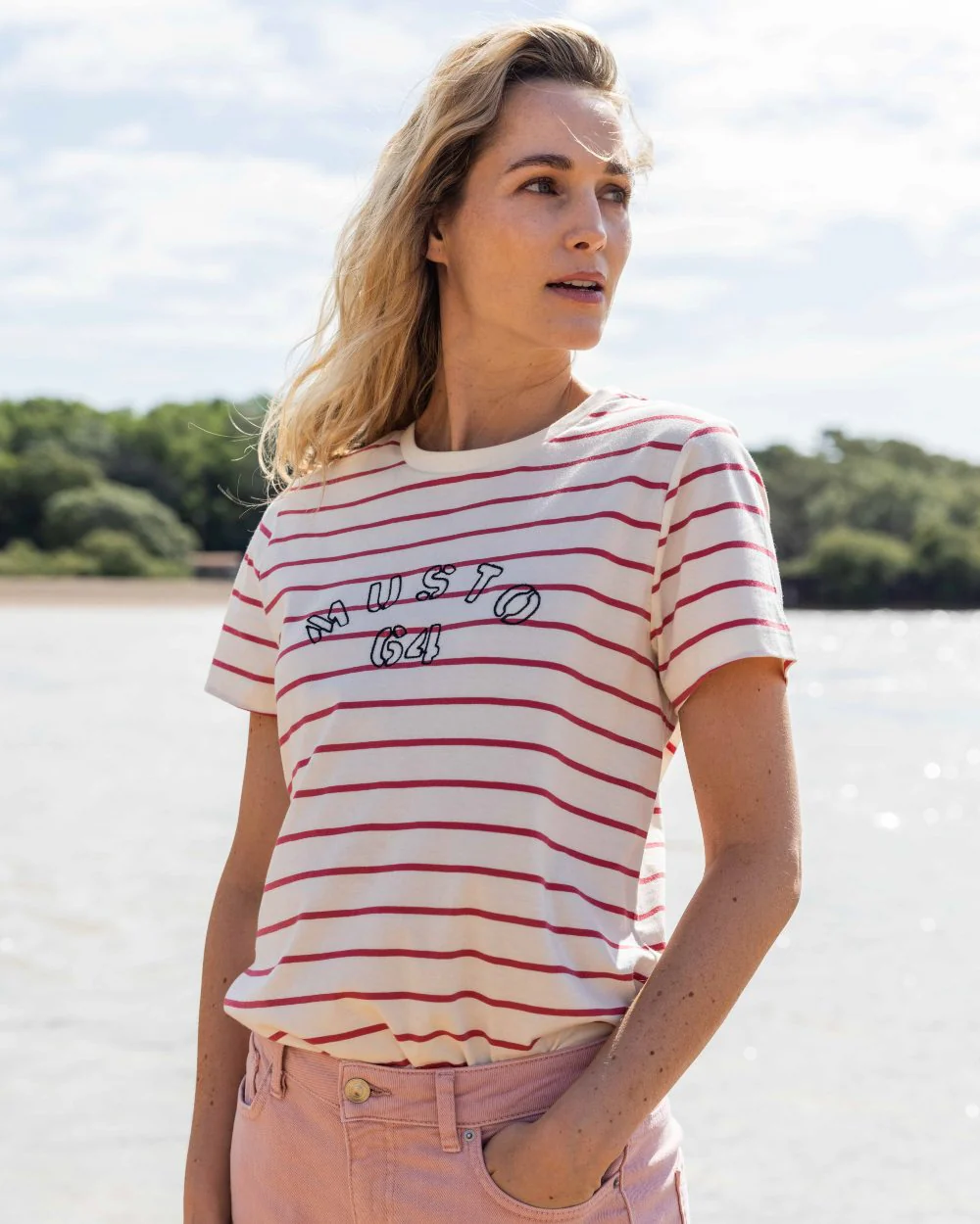 Musto Womens Classic Striped Short Sleeve T-Shirt - Image 2