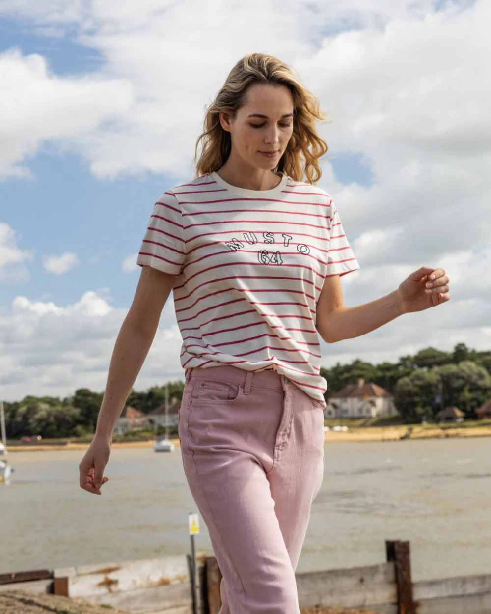 Musto Womens Classic Striped Short Sleeve T-Shirt - Image 5