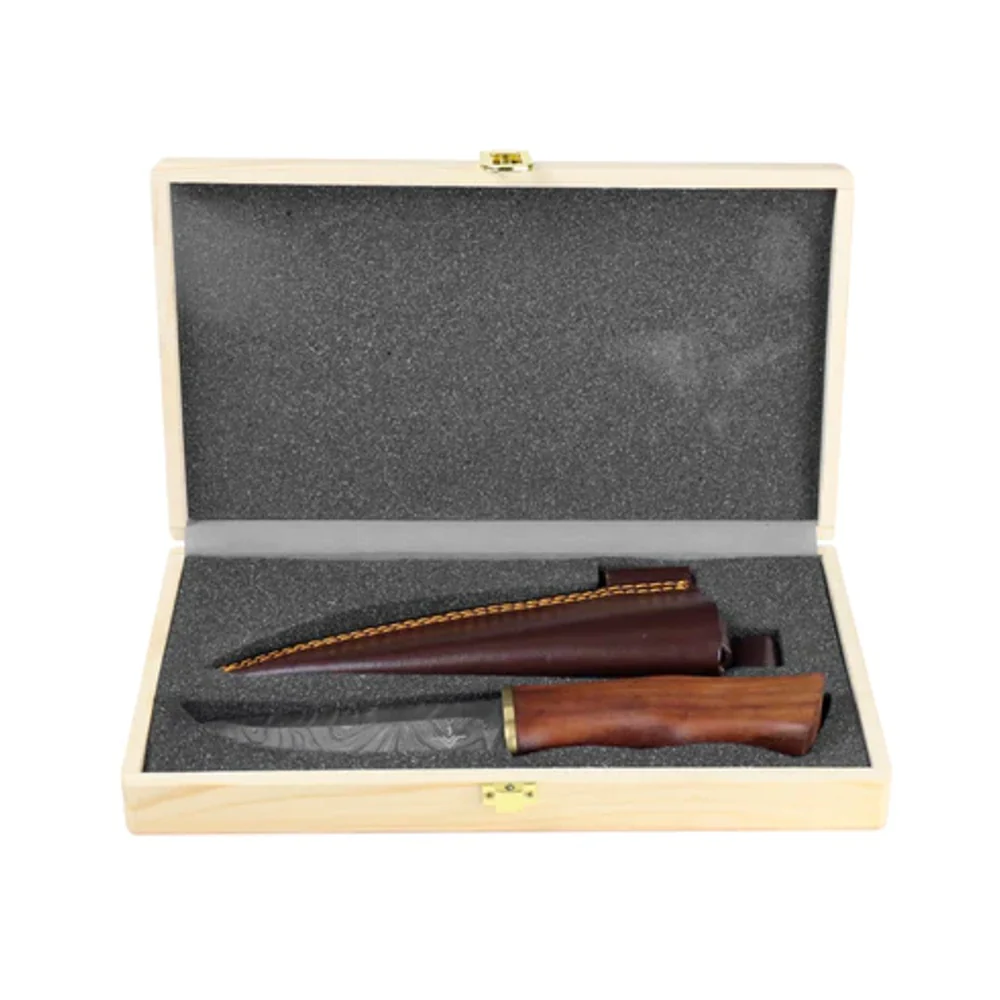 Njord Oskar Damascus Bushcraft Knife - Image 4