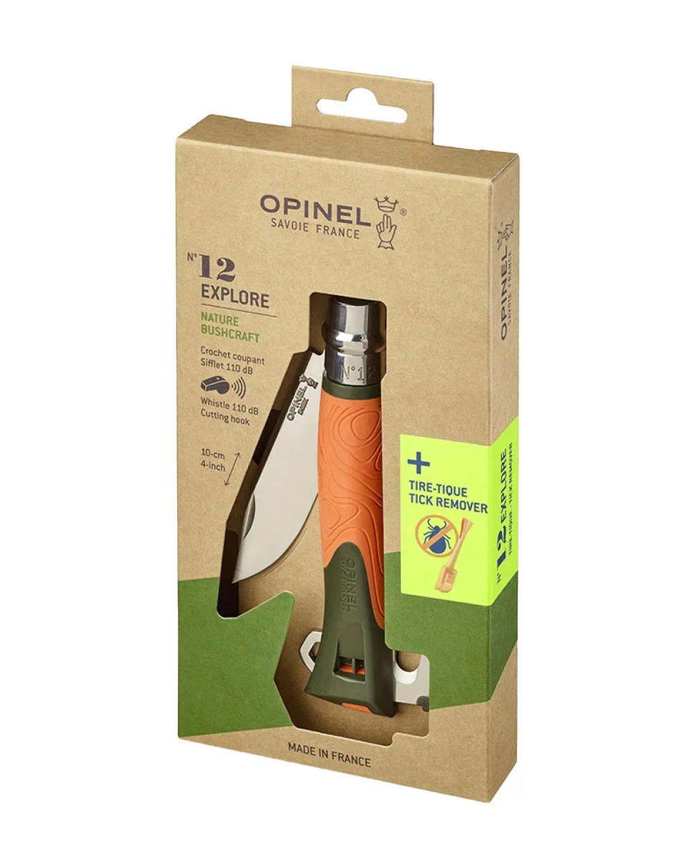 Opinel No.12 Explore Knife with Tick Remover - Image 6