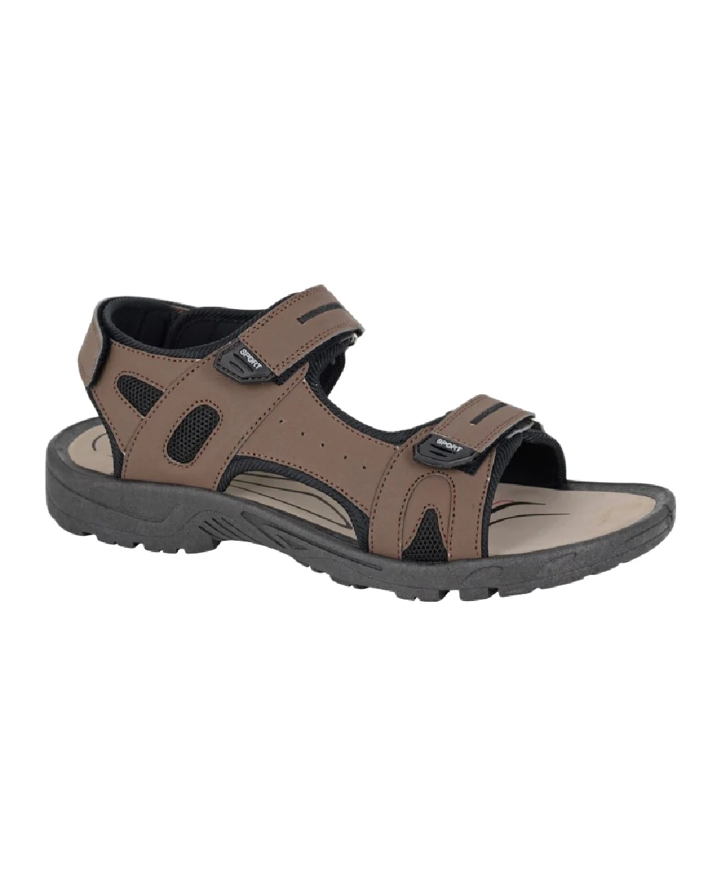 PDQ Mens Triple Touch Fastening Sports Sandals - Image 3
