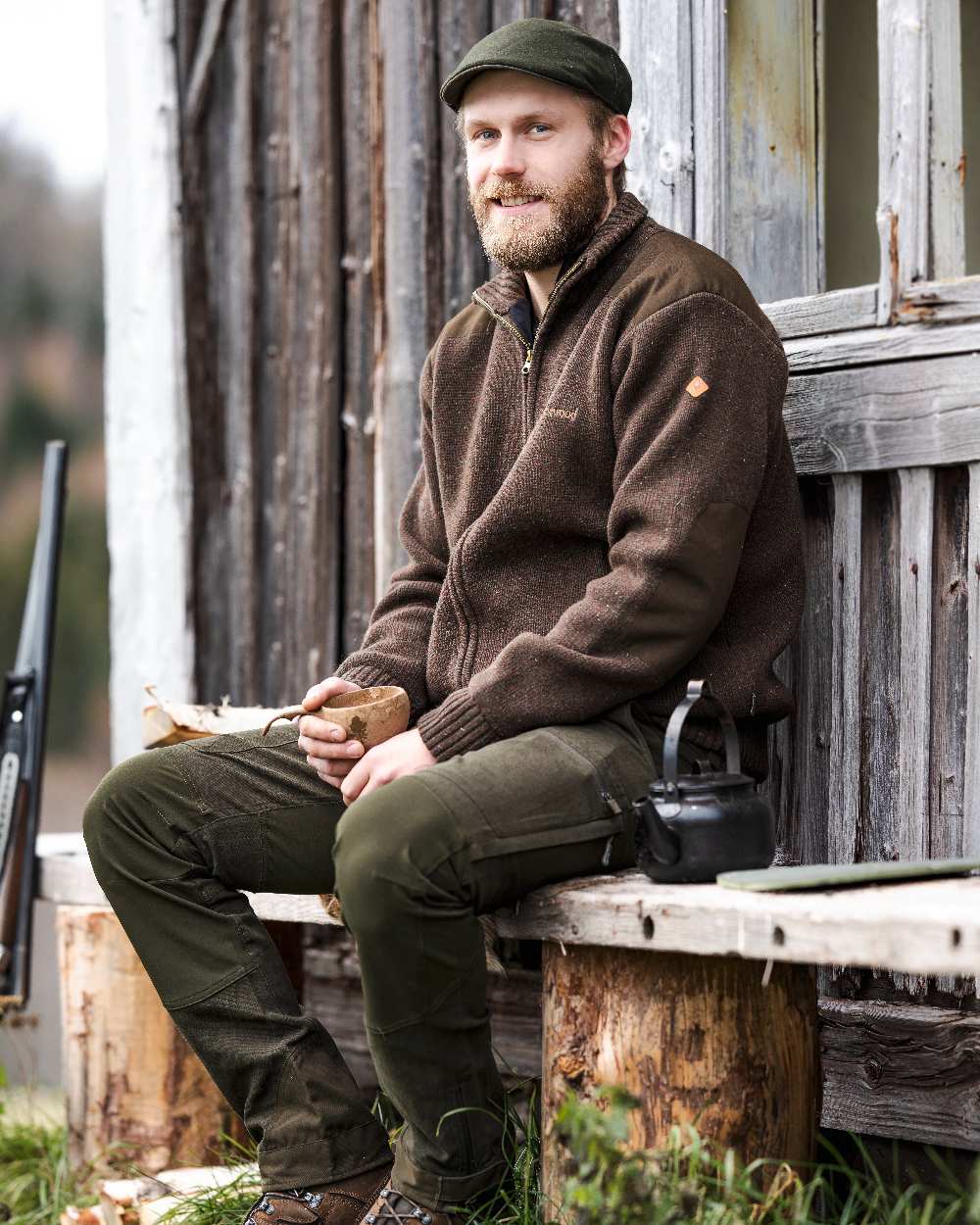 Pinewood Mens Hurricane Full Zip Sweater - Image 2