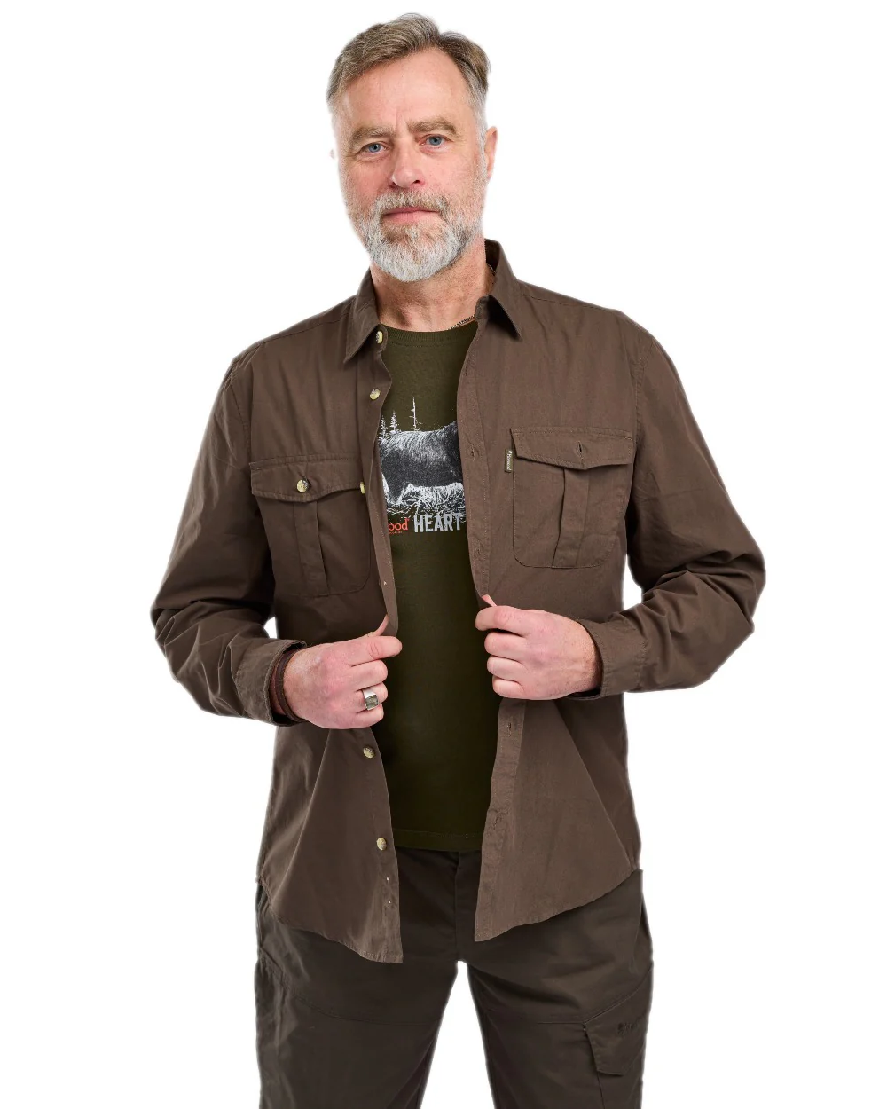 Pinewood Mens Safari Long Sleeve Shirt - Image 2