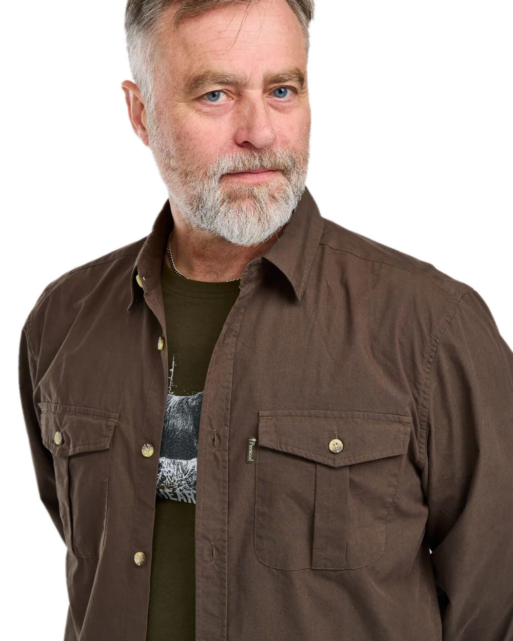 Pinewood Mens Safari Long Sleeve Shirt - Image 3