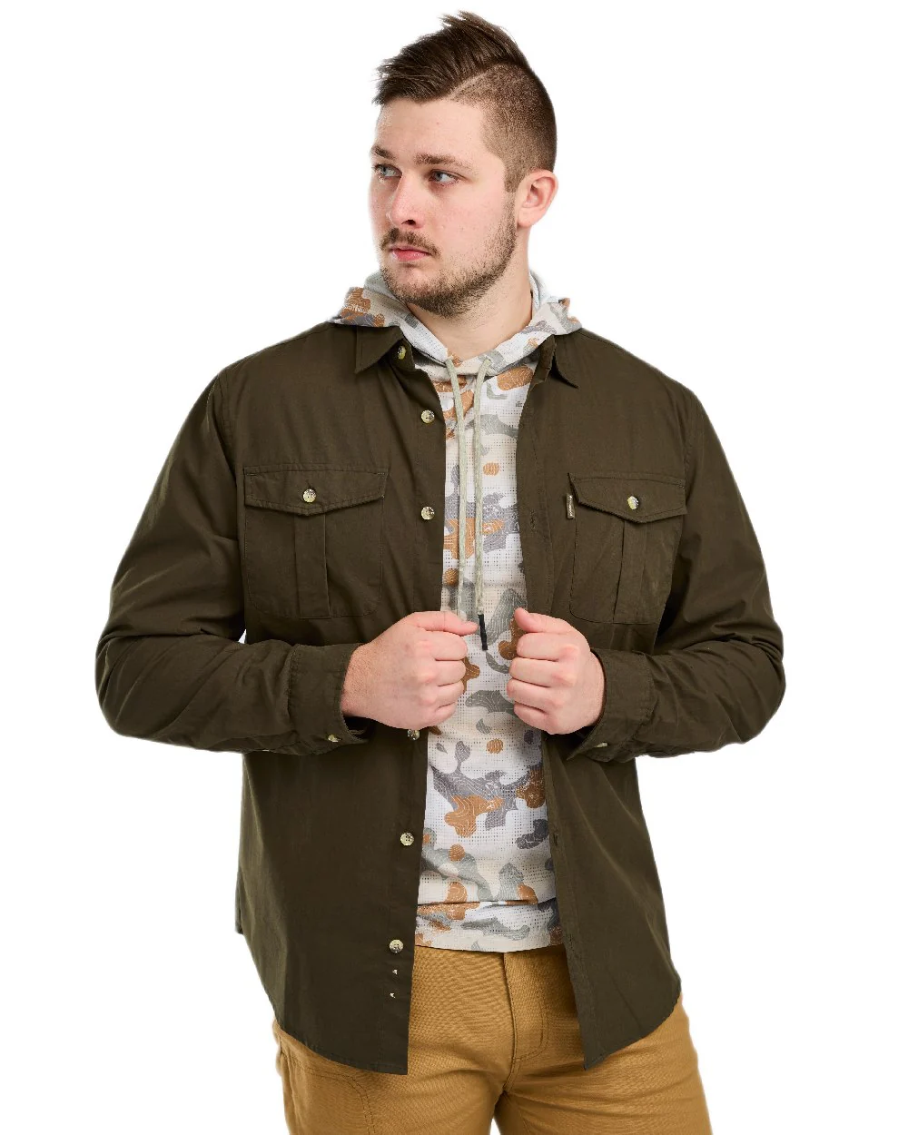 Pinewood Mens Safari Long Sleeve Shirt - Image 7