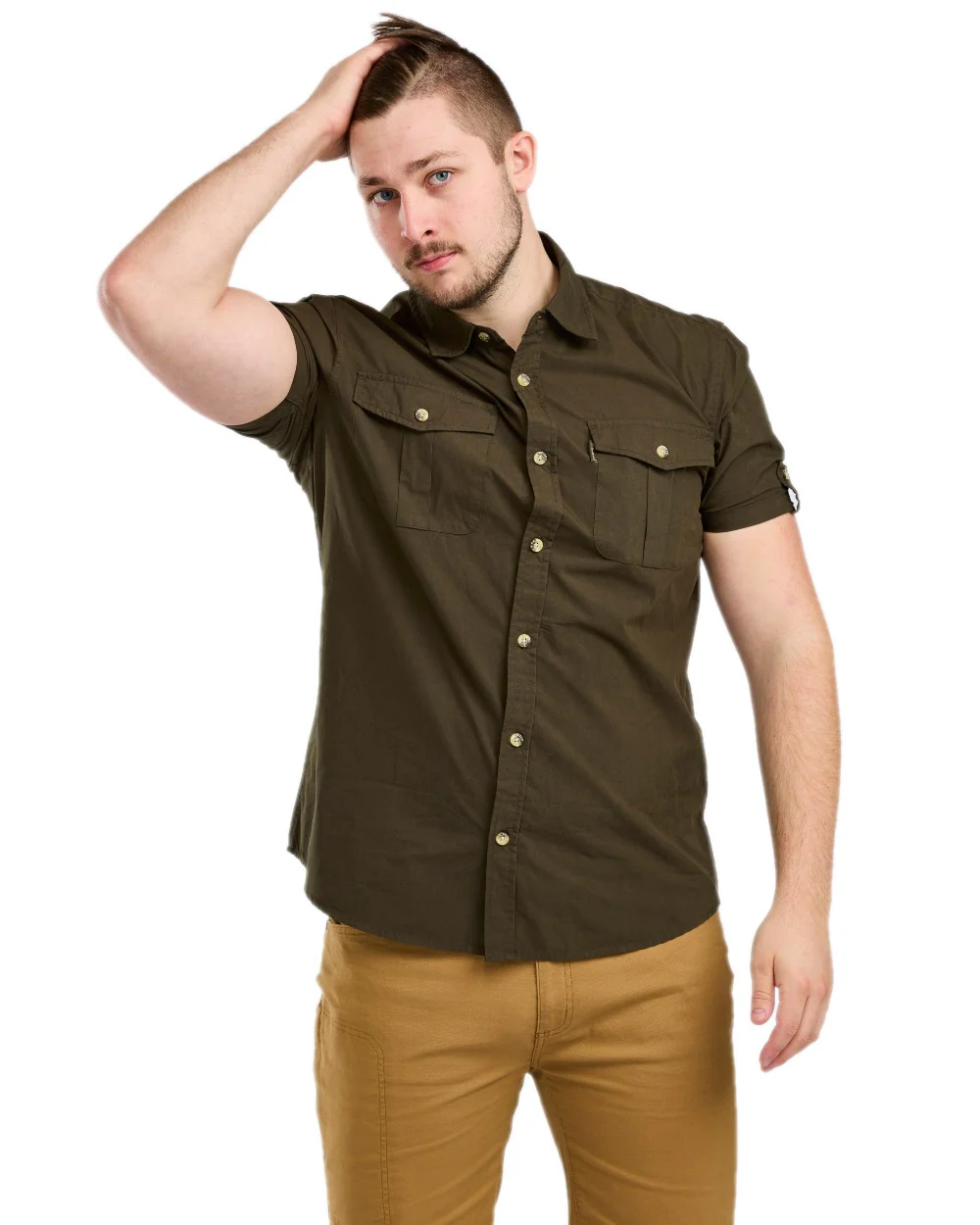 Pinewood Mens Safari Short Sleeve Shirt - Image 10