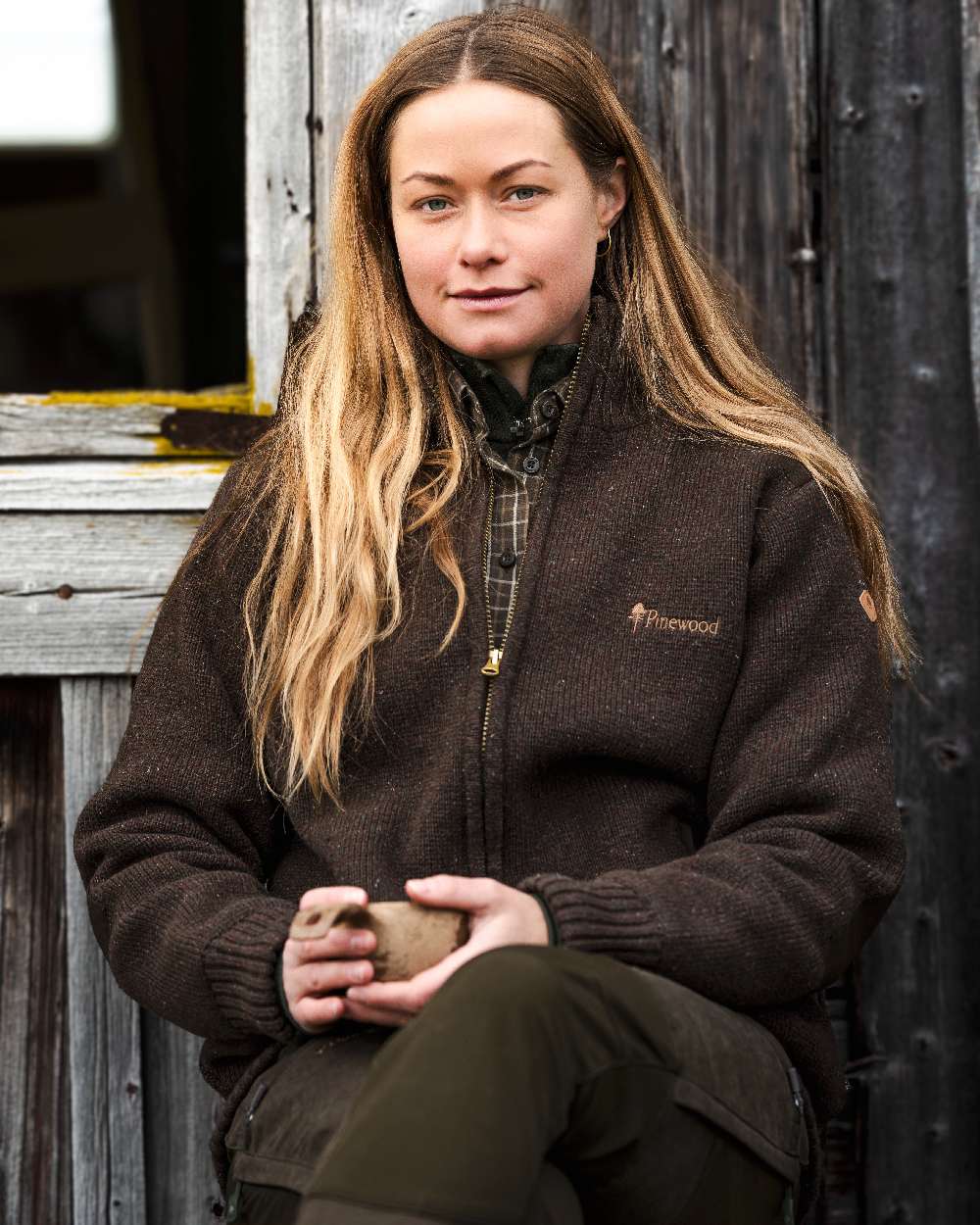 Pinewood Womens Hurricane Full Zip Sweater - Image 2