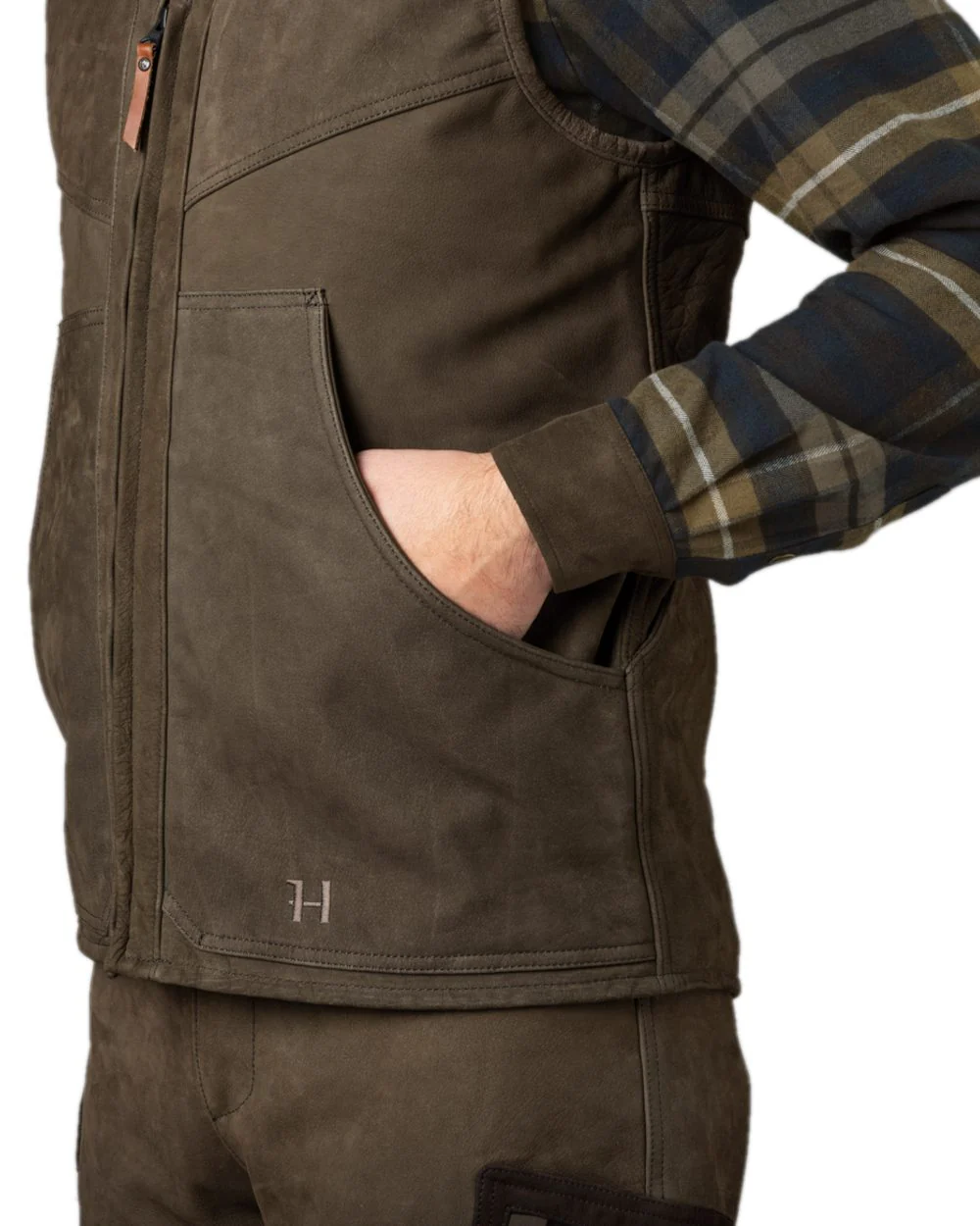 Harkila Pro Hunter Leather Waistcoat - Image 12