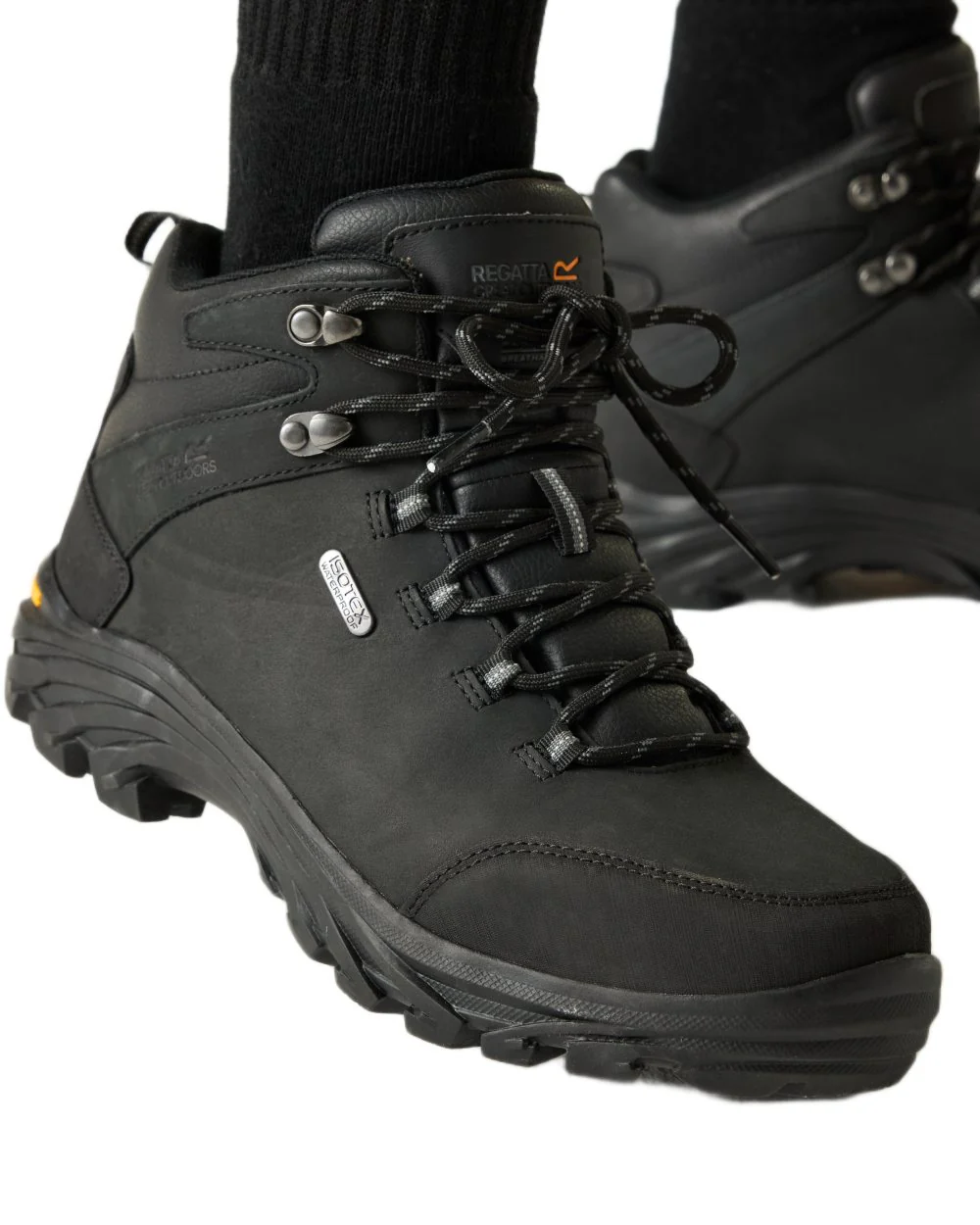 Regatta Mens Burrell Leather Waterproof Vibram Walking Boots - Image 8