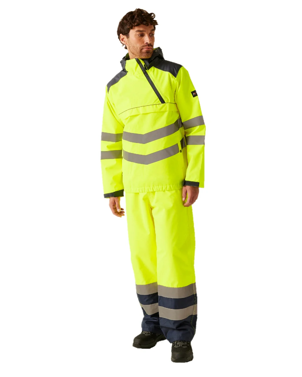 Regatta Professional Mens Hi-Vis Waterproof Reflective Overhead Bomber Jacket - Image 13