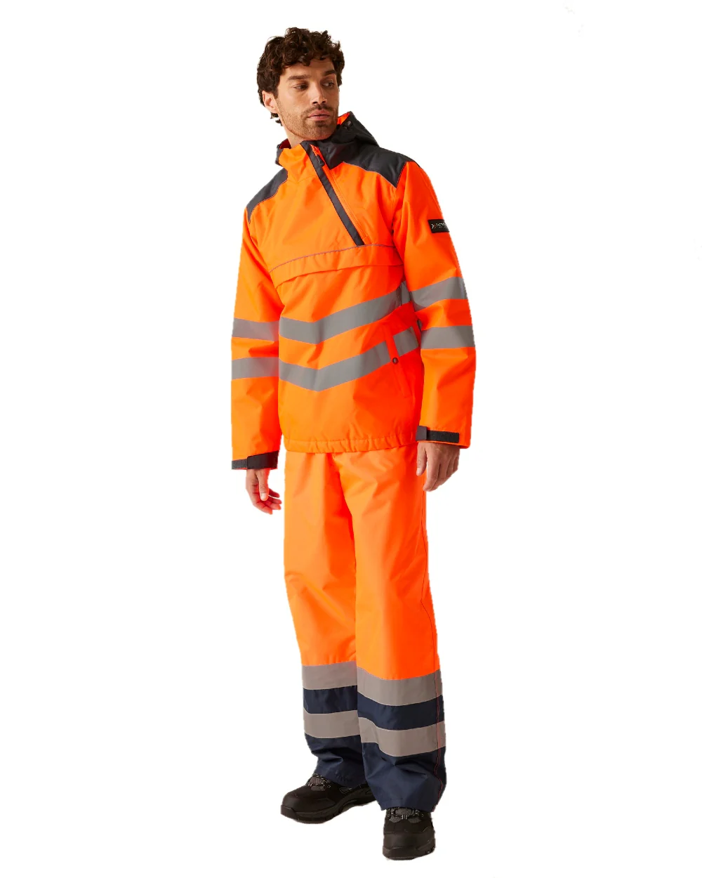 Regatta Professional Mens Hi-Vis Waterproof Reflective Overhead Bomber Jacket - Image 4