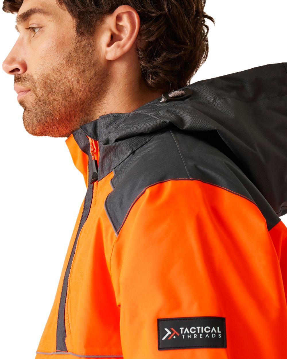 Regatta Professional Mens Hi-Vis Waterproof Reflective Overhead Bomber Jacket - Image 6