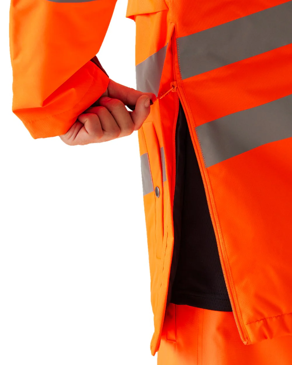 Regatta Professional Mens Hi-Vis Waterproof Reflective Overhead Bomber Jacket - Image 8