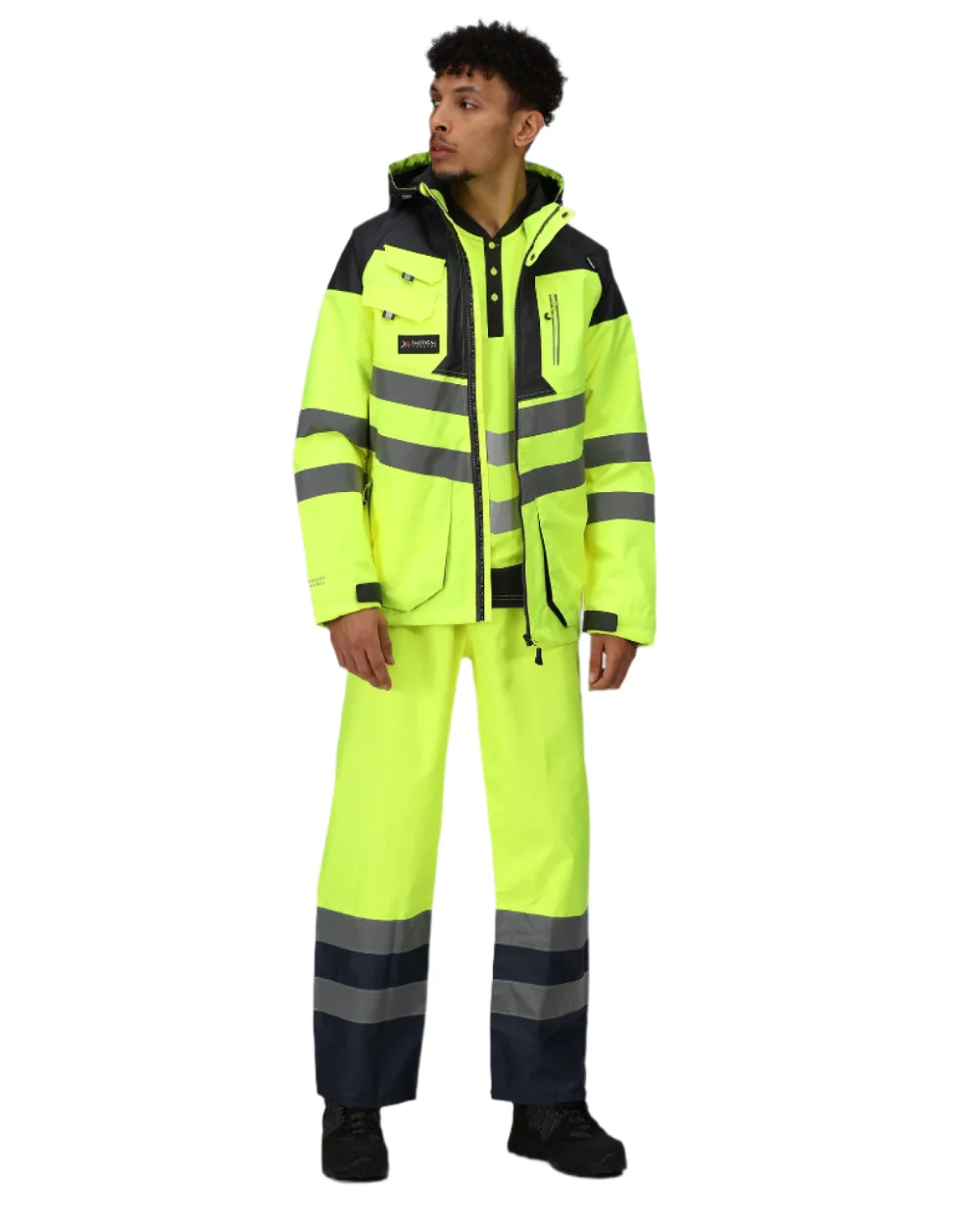 Regatta Professional Mens Hi-Vis Waterproof Reflective Parka Jacket - Image 14