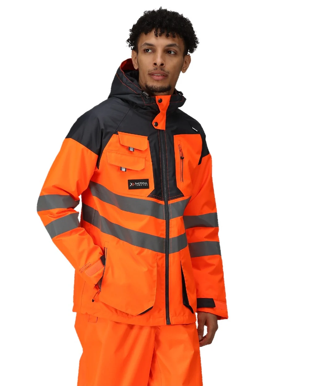 Regatta Professional Mens Hi-Vis Waterproof Reflective Parka Jacket - Image 3