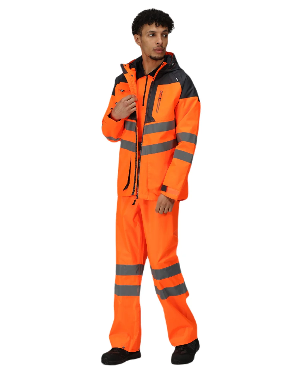 Regatta Professional Mens Hi-Vis Waterproof Reflective Parka Jacket - Image 5