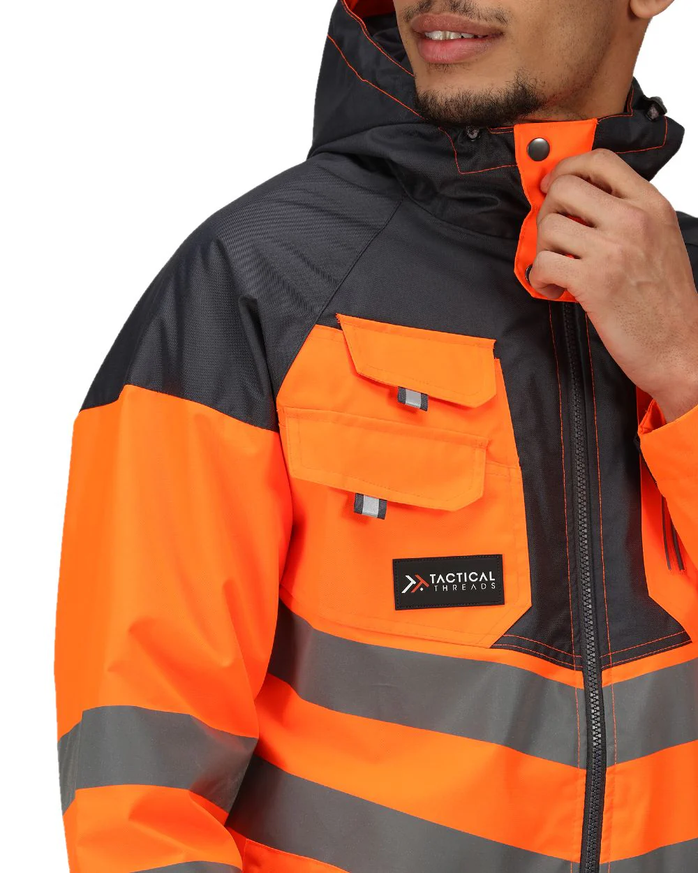 Regatta Professional Mens Hi-Vis Waterproof Reflective Parka Jacket - Image 7