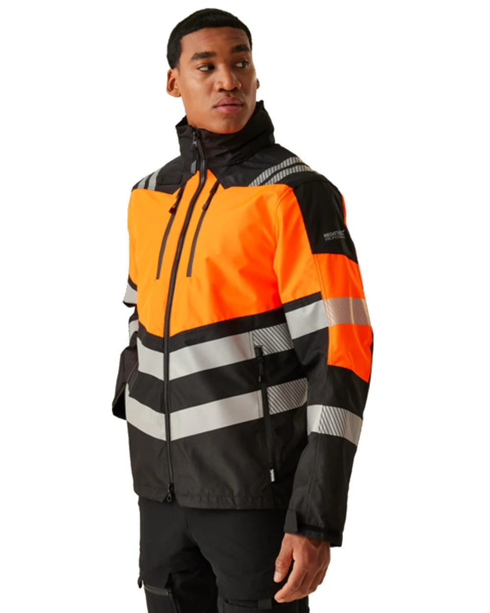 Regatta Professional Mens Hi-Vis X-Pro Waterproof Shell Jacket Class 2 - Image 14