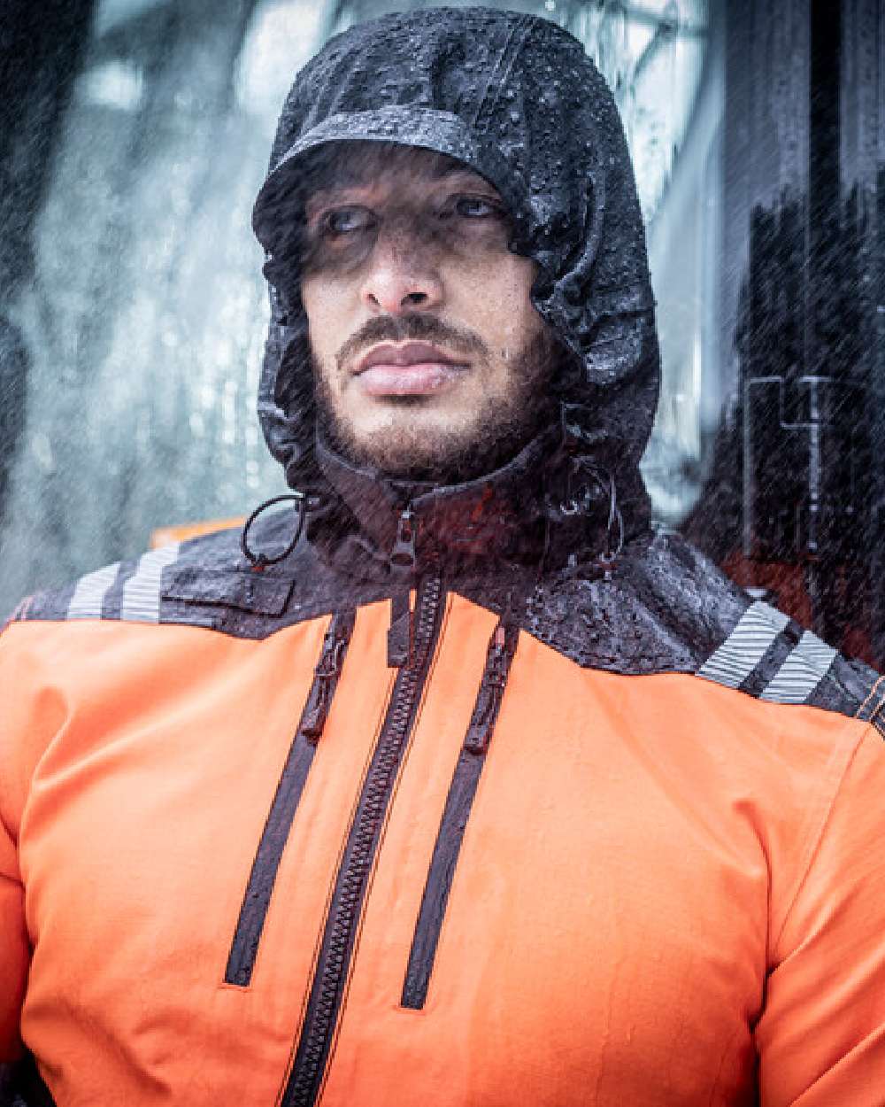 Regatta Professional Mens Hi-Vis X-Pro Waterproof Shell Jacket Class 2 - Image 17