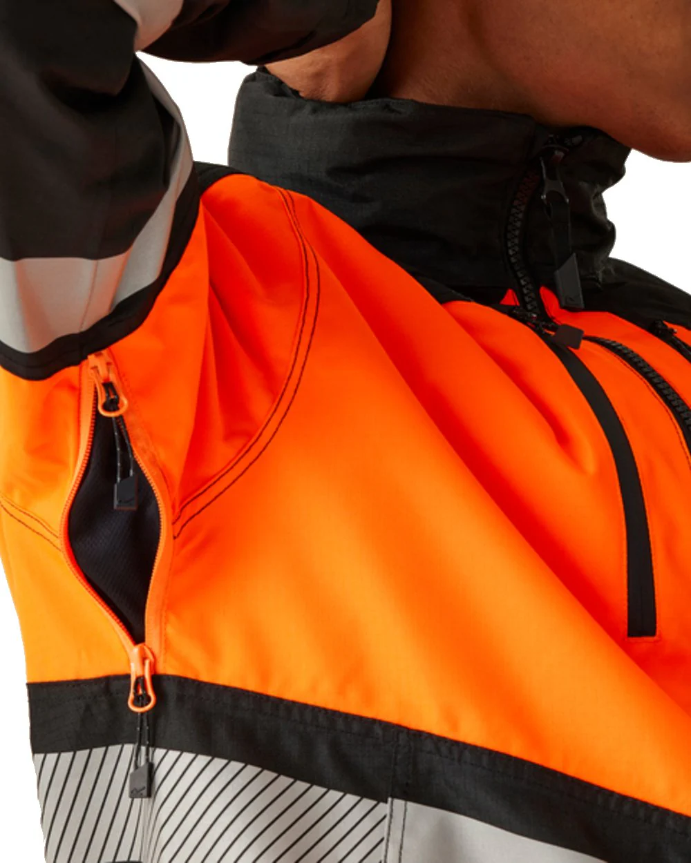 Regatta Professional Mens Hi-Vis X-Pro Waterproof Shell Jacket Class 2 - Image 18