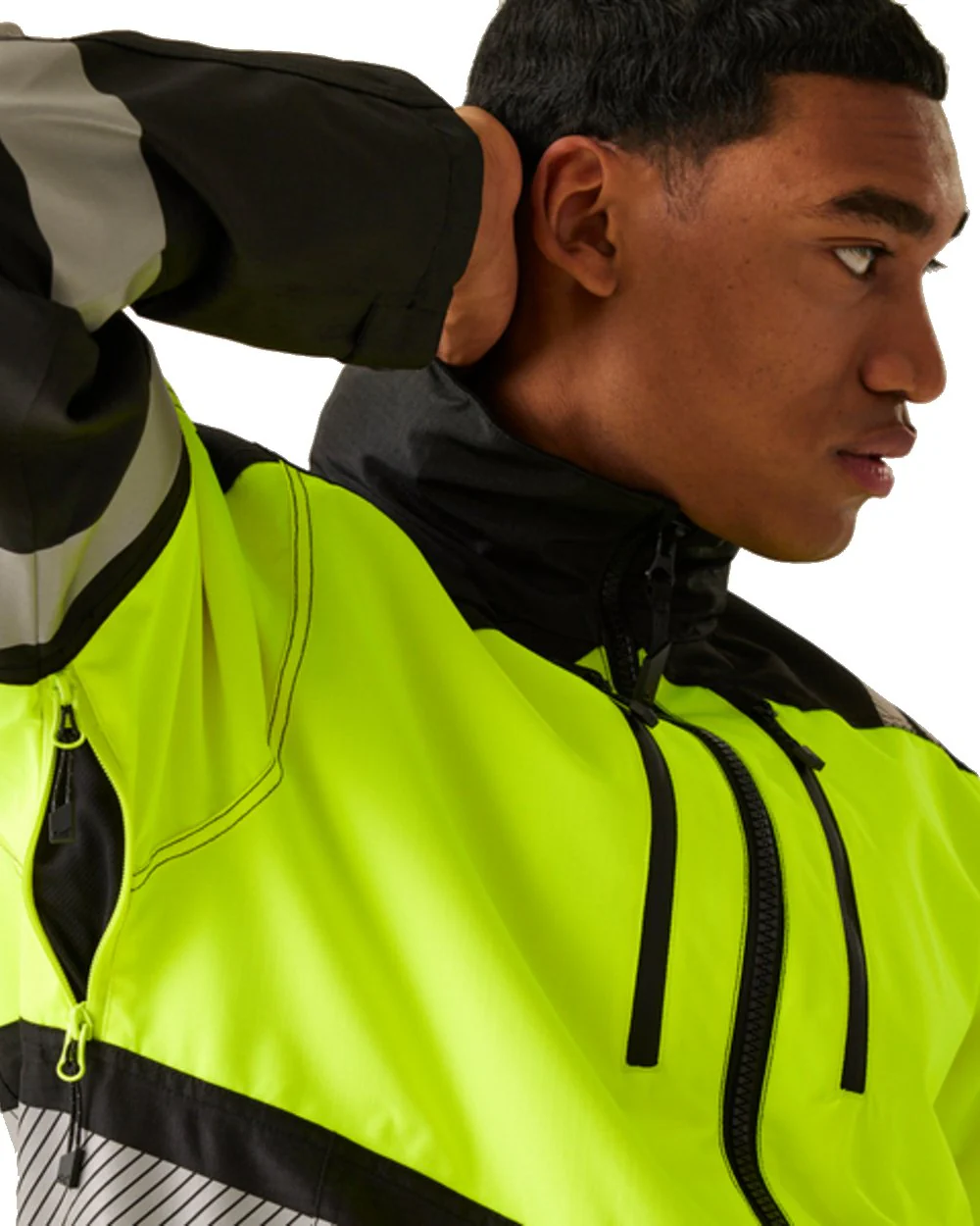 Regatta Professional Mens Hi-Vis X-Pro Waterproof Shell Jacket Class 2 - Image 6