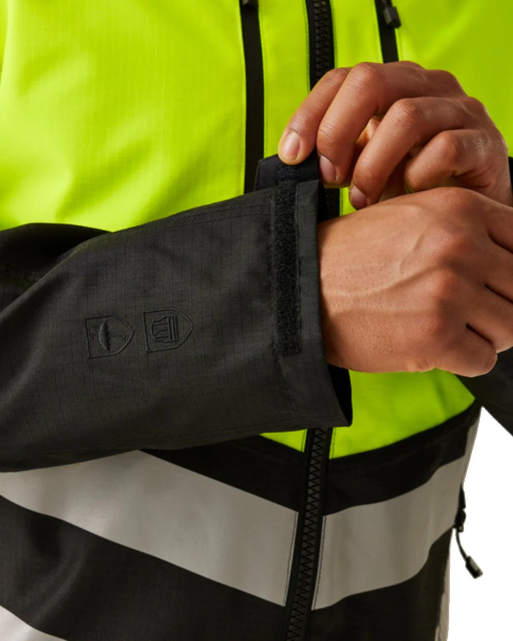 Regatta Professional Mens Hi-Vis X-Pro Waterproof Shell Jacket Class 2 - Image 8
